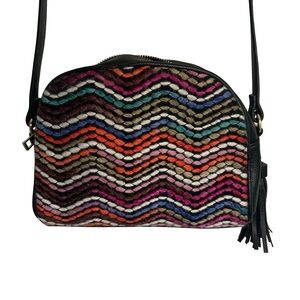Chic Multicolor Zigzag Crossbody Bag